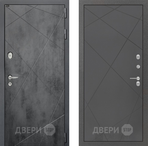 Входная металлическая Дверь Лабиринт (LABIRINT) Лофт 24 Графит софт в Наро-Фоминске