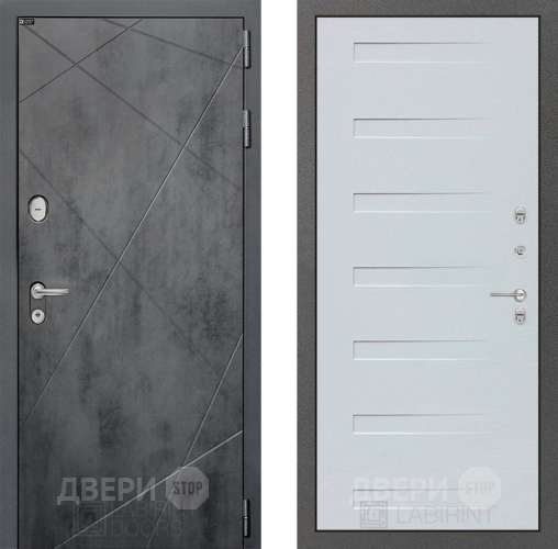Входная металлическая Дверь Лабиринт (LABIRINT) Лофт 14 Дуб кантри белый горизонтальный в Наро-Фоминске