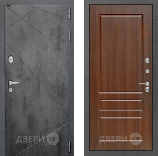 Входная металлическая Дверь Лабиринт (LABIRINT) Лофт 03 Орех бренди в Наро-Фоминске
