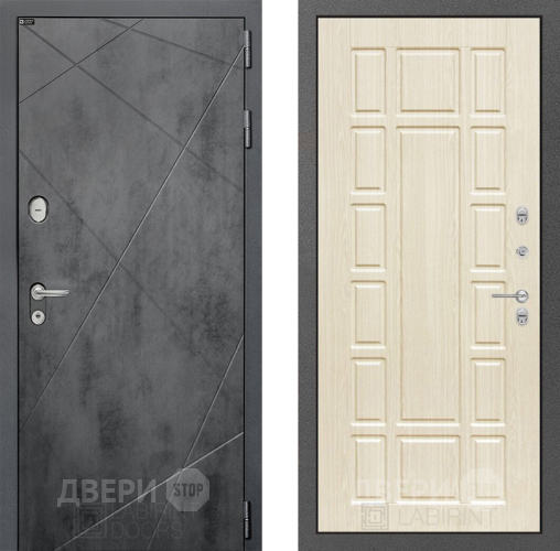 Входная металлическая Дверь Лабиринт (LABIRINT) Лофт 12 Беленый дуб в Наро-Фоминске