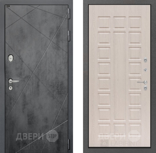 Входная металлическая Дверь Лабиринт (LABIRINT) Лофт 04 Беленый дуб в Наро-Фоминске