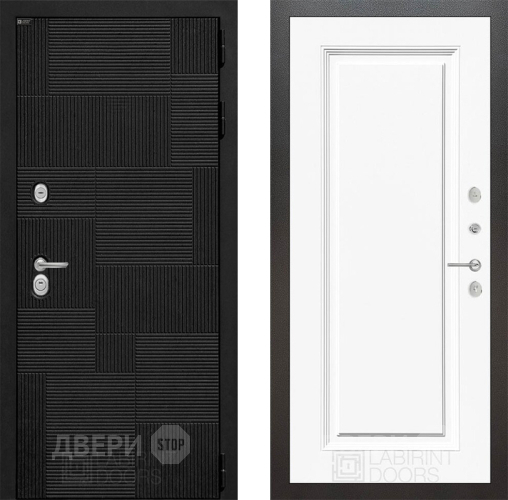 Входная металлическая Дверь Лабиринт (LABIRINT) Pazl 27 Белый (RAL-9003) в Наро-Фоминске
