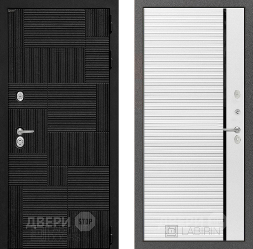 Входная металлическая Дверь Лабиринт (LABIRINT) Pazl 22 Белый софт в Наро-Фоминске