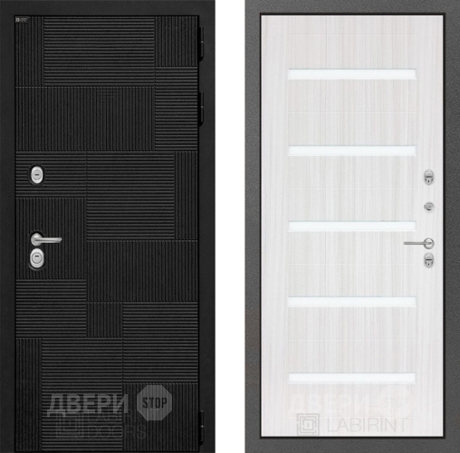 Входная металлическая Дверь Лабиринт (LABIRINT) Pazl 01 Сандал белый в Наро-Фоминске