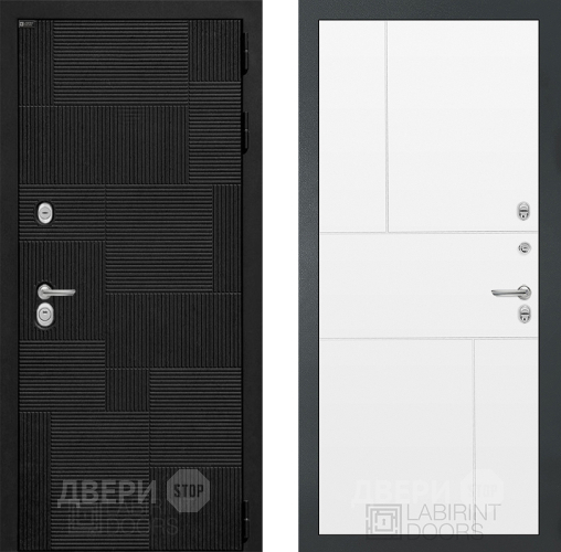 Входная металлическая Дверь Лабиринт (LABIRINT) Pazl 21 Белый софт в Наро-Фоминске