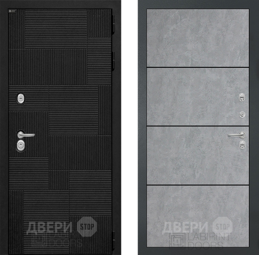Входная металлическая Дверь Лабиринт (LABIRINT) Pazl 25 Бетон светлый в Наро-Фоминске