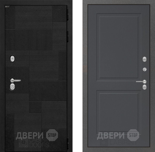 Входная металлическая Дверь Лабиринт (LABIRINT) Pazl 11 Графит софт в Наро-Фоминске