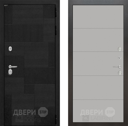 Входная металлическая Дверь Лабиринт (LABIRINT) Pazl 13 Грей софт в Наро-Фоминске
