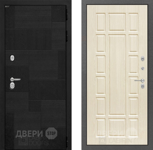 Входная металлическая Дверь Лабиринт (LABIRINT) Pazl 12 Беленый дуб в Наро-Фоминске