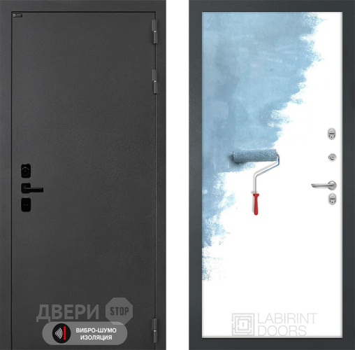 Входная металлическая Дверь Лабиринт (LABIRINT) Acustic 28 Под покраску в Наро-Фоминске