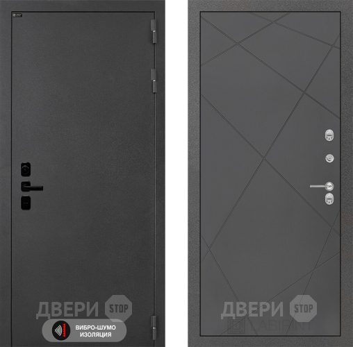 Входная металлическая Дверь Лабиринт (LABIRINT) Acustic 24 Графит софт в Наро-Фоминске