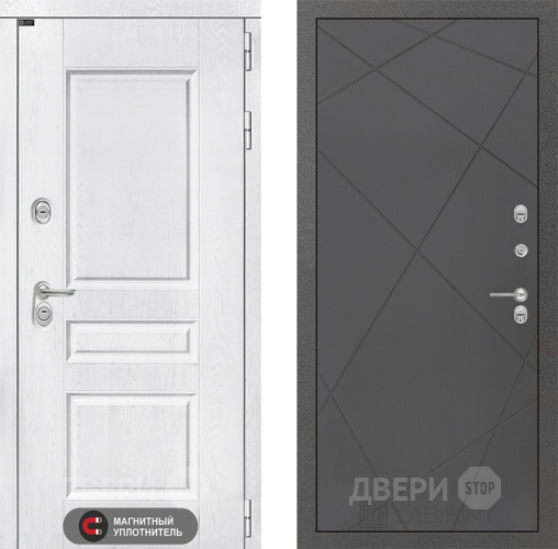 Входная металлическая Дверь Лабиринт (LABIRINT) Versal 24 Графит софт в Наро-Фоминске