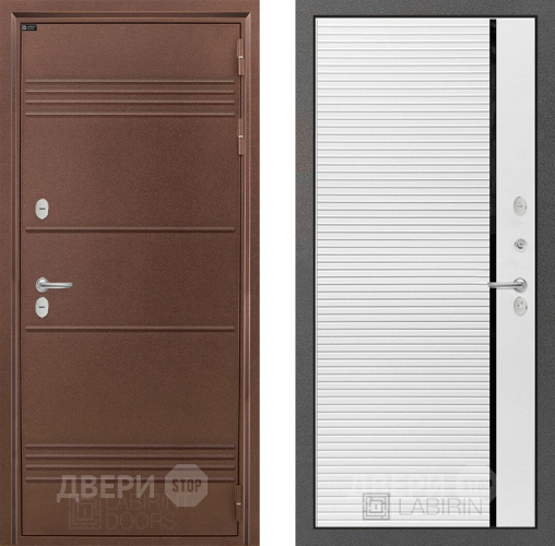Входная металлическая Дверь Лабиринт (LABIRINT) Термо Лайт 22 Белый софт в Наро-Фоминске