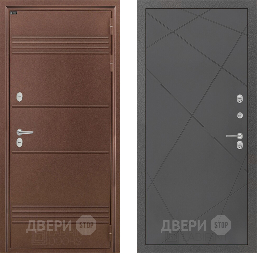 Входная металлическая Дверь Лабиринт (LABIRINT) Термо Лайт 24 Графит софт в Наро-Фоминске