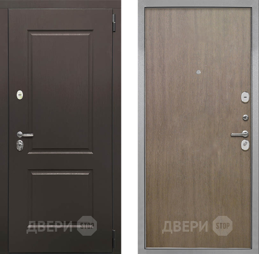 Входная металлическая Дверь Интекрон (INTECRON) Кампо Гладкая шпон Венге коричневый в Наро-Фоминске