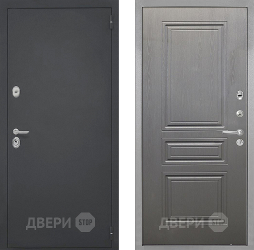 Входная металлическая Дверь Интекрон (INTECRON) Гектор ФЛ-243 Графит вуд дуб в Наро-Фоминске