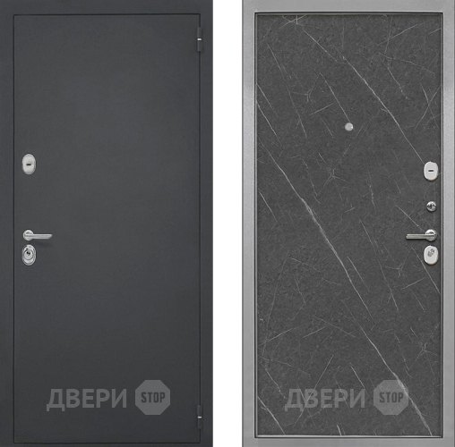 Входная металлическая Дверь Интекрон (INTECRON) Гектор Гладкая Гранит лава оникс в Наро-Фоминске
