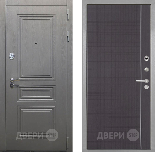 Входная металлическая Дверь Интекрон (INTECRON) Брайтон Графит В-07 с молдингом Венге в Наро-Фоминске