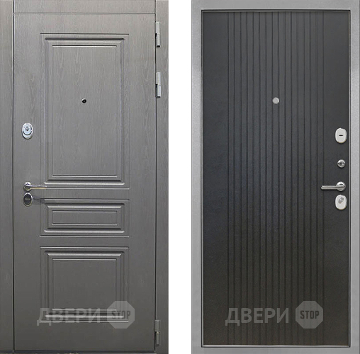 Входная металлическая Дверь Интекрон (INTECRON) Брайтон Графит ФЛ-295 Лофт черный в Наро-Фоминске