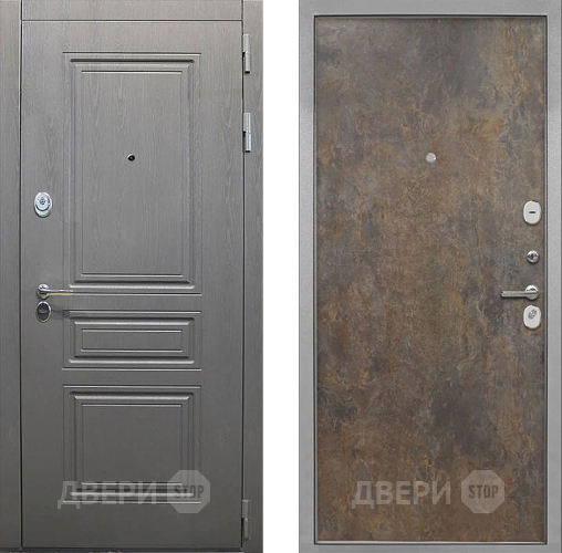 Входная металлическая Дверь Интекрон (INTECRON) Брайтон Графит Гладкая Гранж в Наро-Фоминске