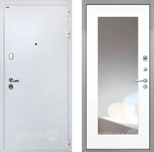 Дверь Интекрон (INTECRON) Колизей White ФЛЗ-120-М Зеркало Белый матовый в Наро-Фоминске