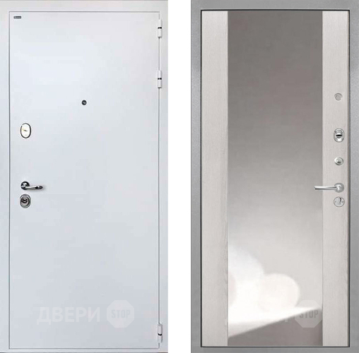 Входная металлическая Дверь Интекрон (INTECRON) Колизей White ФЛЗ-516 Зеркало Сосна белая в Наро-Фоминске