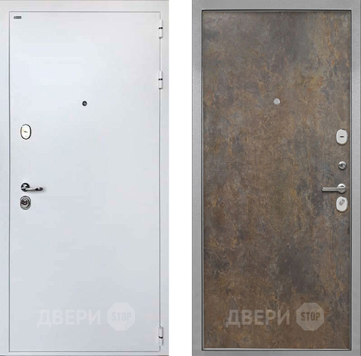 Входная металлическая Дверь Интекрон (INTECRON) Колизей White Гладкая Гранж в Наро-Фоминске