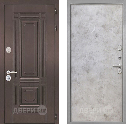 Входная металлическая Дверь Интекрон (INTECRON) Италия Гладкая Мрамор светлый в Наро-Фоминске