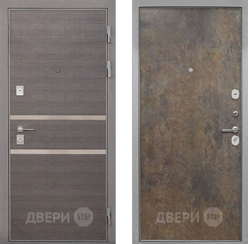 Входная металлическая Дверь Интекрон (INTECRON) Неаполь Гладкая Гранж в Наро-Фоминске