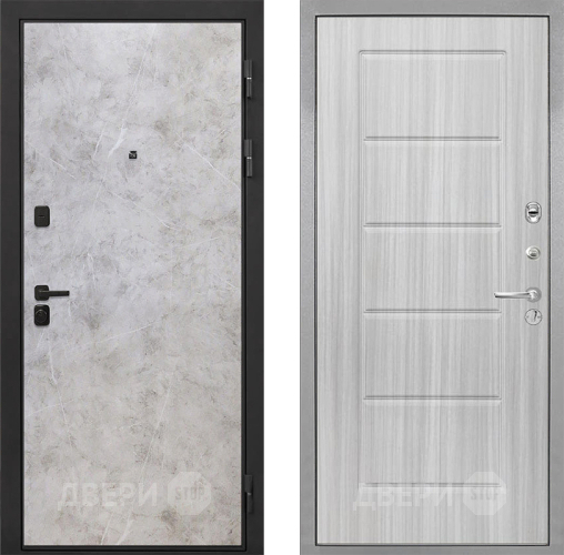 Входная металлическая Дверь Интекрон (INTECRON) Профит Black Мрамор Светлый ФЛ-39 Сандал белый в Наро-Фоминске