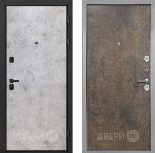 Дверь Интекрон (INTECRON) Профит Black Мрамор Светлый Гладкая Гранж в Наро-Фоминске