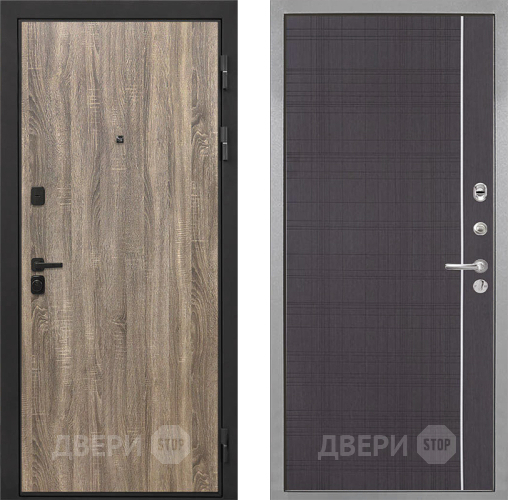 Входная металлическая Дверь Интекрон (INTECRON) Профит Black Дуб Турин В-07 с молдингом Венге в Наро-Фоминске