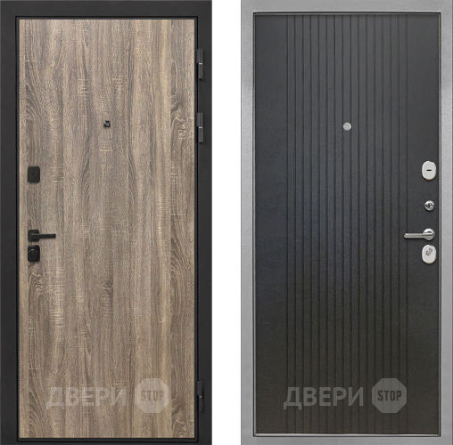 Входная металлическая Дверь Интекрон (INTECRON) Профит Black Дуб Турин ФЛ-295 Лофт черный в Наро-Фоминске
