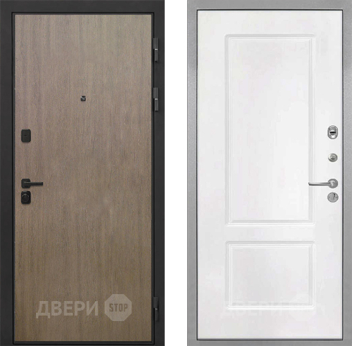 Входная металлическая Дверь Интекрон (INTECRON) Профит Black Венге Коричневый КВ-2 Белый матовый в Наро-Фоминске