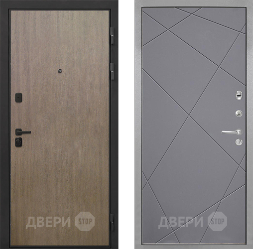 Входная металлическая Дверь Интекрон (INTECRON) Профит Black Венге Коричневый Лучи-М Графит софт в Наро-Фоминске