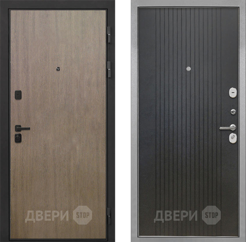 Входная металлическая Дверь Интекрон (INTECRON) Профит Black Венге Коричневый ФЛ-295 Лофт черный в Наро-Фоминске
