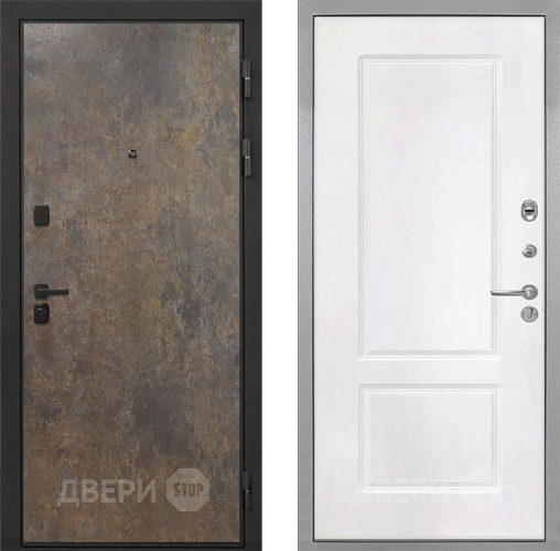 Дверь Интекрон (INTECRON) Профит Black Гранж КВ-2 Белый матовый в Наро-Фоминске