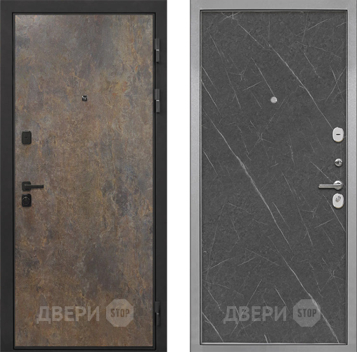 Входная металлическая Дверь Интекрон (INTECRON) Профит Black Гранж Гладкая Гранит лава оникс в Наро-Фоминске
