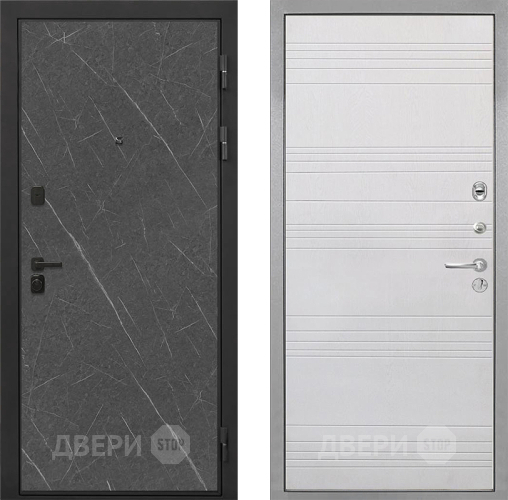 Входная металлическая Дверь Интекрон (INTECRON) Профит Black Гранит Лава Оникс ФЛ-316 Белый ясень в Наро-Фоминске