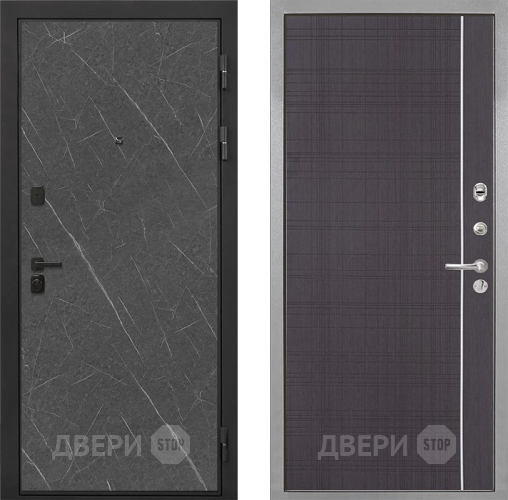 Входная металлическая Дверь Интекрон (INTECRON) Профит Black Гранит Лава Оникс В-07 с молдингом Венге в Наро-Фоминске
