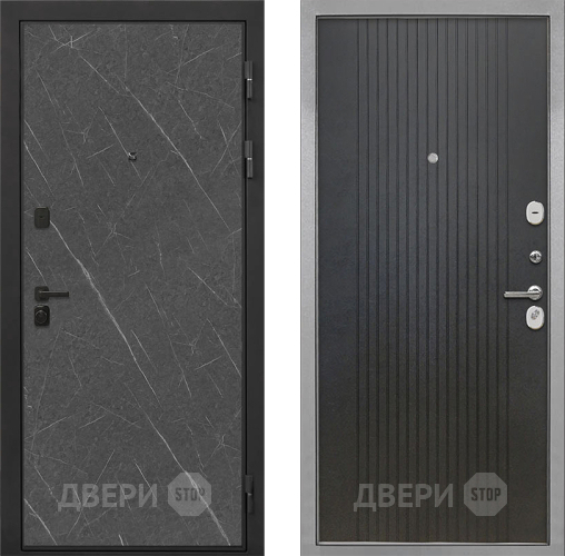 Входная металлическая Дверь Интекрон (INTECRON) Профит Black Гранит Лава Оникс ФЛ-295 Лофт черный в Наро-Фоминске