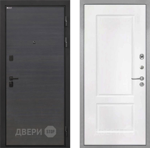 Входная металлическая Дверь Интекрон (INTECRON) Профит Black Эковенге КВ-2 Белый матовый в Наро-Фоминске