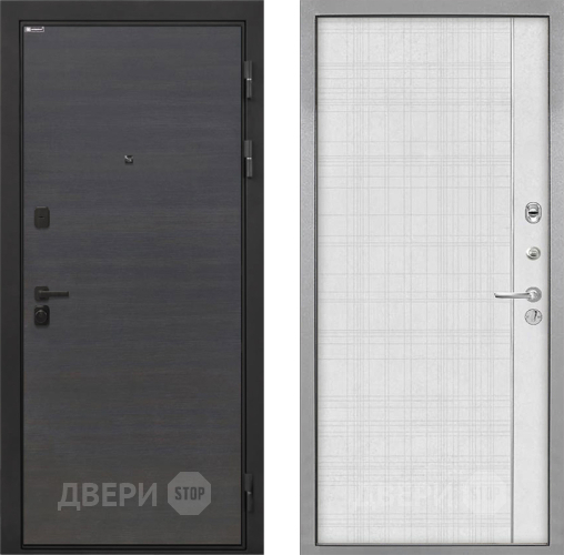 Входная металлическая Дверь Интекрон (INTECRON) Профит Black Эковенге В-07 с молдингом Лофт белый в Наро-Фоминске