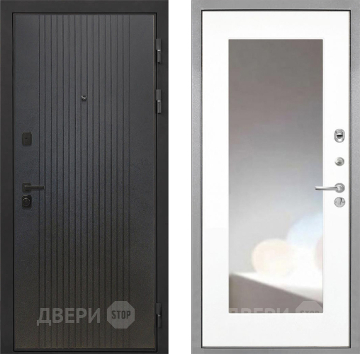 Дверь Интекрон (INTECRON) Профит Black ФЛ-295 ФЛЗ-120-М Зеркало Белый матовый в Наро-Фоминске