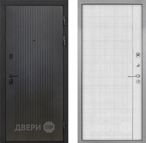 Входная металлическая Дверь Интекрон (INTECRON) Профит Black ФЛ-295 В-07 с молдингом Лофт белый в Наро-Фоминске