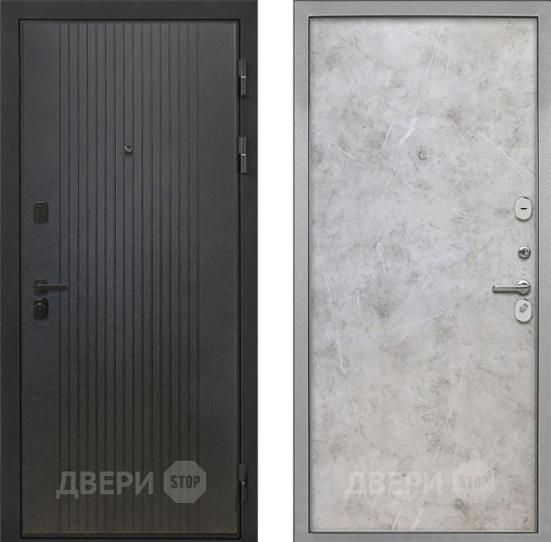 Входная металлическая Дверь Интекрон (INTECRON) Профит Black ФЛ-295 Гладкая Мрамор светлый в Наро-Фоминске