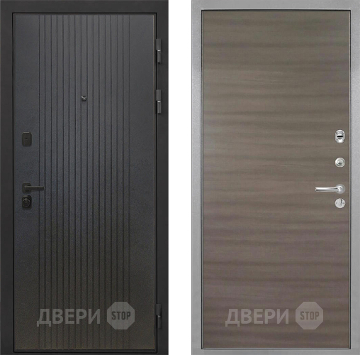 Входная металлическая Дверь Интекрон (INTECRON) Профит Black ФЛ-295 Гладкая Дуб тоскано поперечный в Наро-Фоминске