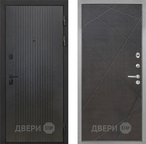 Входная металлическая Дверь Интекрон (INTECRON) Профит Black ФЛ-295 Лучи-М Венге распил кофе в Наро-Фоминске