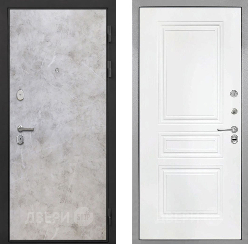 Входная металлическая Дверь Интекрон (INTECRON) Гектор Мрамор Светлый ФЛ-243 Белый матовый в Наро-Фоминске
