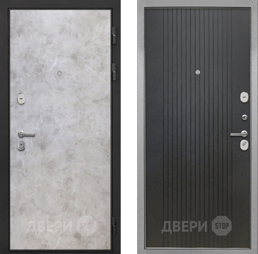 Входная металлическая Дверь Интекрон (INTECRON) Гектор Мрамор Светлый ФЛ-295 Лофт черный в Наро-Фоминске